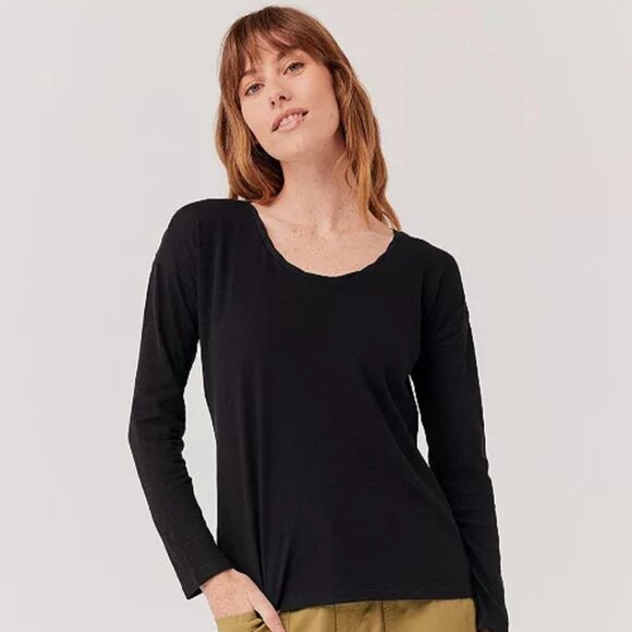 Pact Tops - EUC PACT Featherweight Slub Relaxed Long Sleeve Top, Sz - M